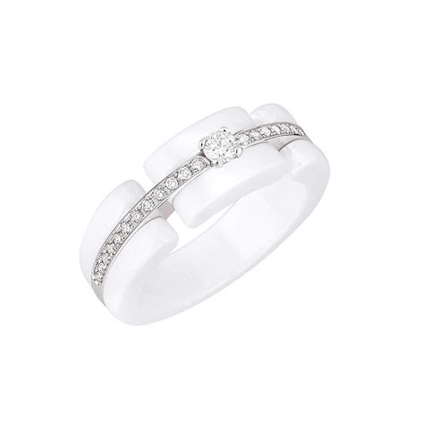 chanel ultra white ceramic ring|chanel ring size chart.